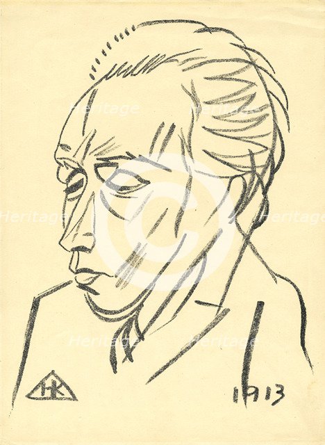 Portrait of the Poet Velimir Khlebnikov (1885-1922), 1913. Artist: Kulbin, Nikolai Ivanovich (1868-1917)