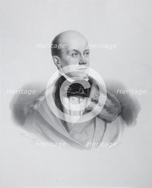 Portrait of Pyotr Yakovlevich Chaadayev (1794-1856), 1848. Artist: Alophe, Marie-Alexandre Menut (1812-1883)