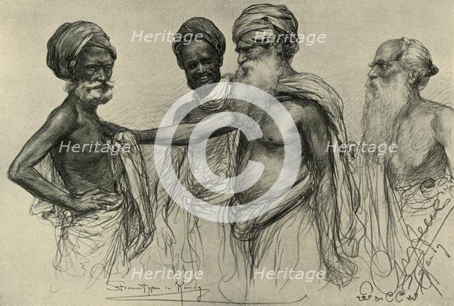 Street studies, Kandy, Ceylon, 1898.  Creator: Christian Wilhelm Allers.