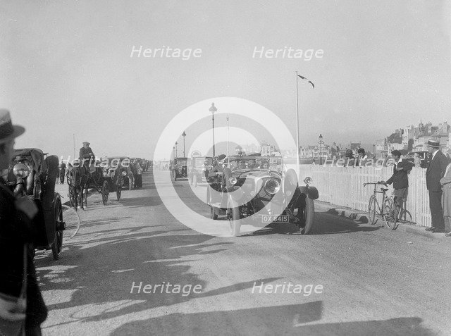 Bentley 4-seater of SK Thornley at Boulogne Motor Week, France, 1928. Artist: Bill Brunell.