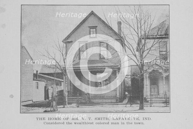 The home of Mr. V. T. Smith, Lafayette, Ind.; Considered the wealthiest Colored man in the town,1907 Creator: Unknown.