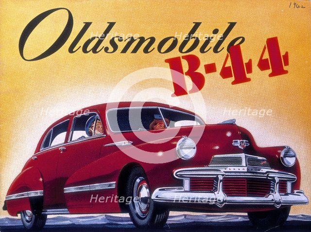 Poster advertising an Oldsmobile B44, 1942. Artist: Unknown