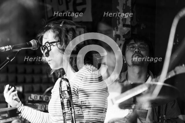 Maya Akechi and Alborg live at Hope & Anchor, Islington, London, May 2025. Creator: Annapaola Marchesani.