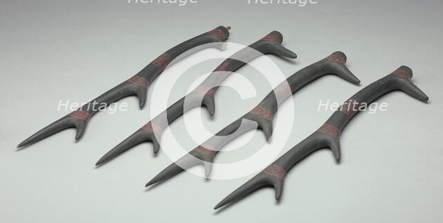 Oracle bone, inscribed, Shang dynasty, ca. 1600 - ca. 1050 BCE. Creator: Unknown.