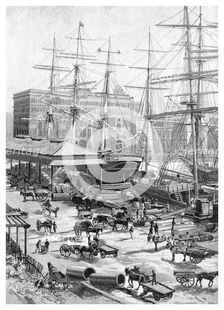 Shipping, Circular Quay, Sydney, New South Wales, Australia, 1886.Artist: JR Ashton
