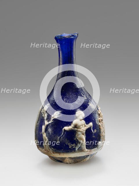 Cameo Glass Flask, 25 B.C.-A.D. 25. Creator: Unknown.