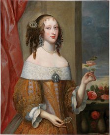 Portrait of Princess Henriette Adelaide of Savoy (1636-1676), Electress of Bavaria. Creator: Torret, Philibert (c. 1600-1669).