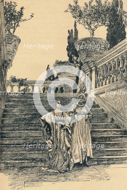 'Scene from Much Ado about Nothing', c1890. Artist: Edwin Austin Abbey.