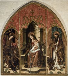 The Virgin and Child with Saints Michael the Archangel and Bartholomew.