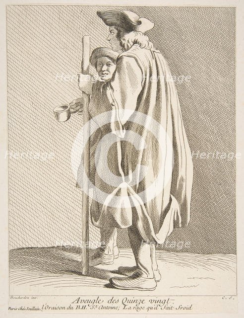 A Blind Man from the Quinze-Vingts Hospital, 1738. Creator: Caylus, Anne-Claude-Philippe de.