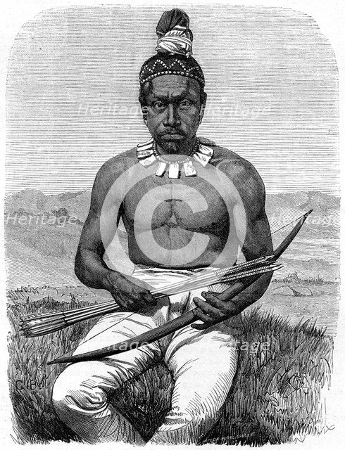 'Native American', California, 19th century.Artist: Gustave Boulanger