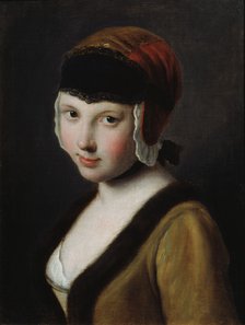 'A Girl with a Black Mask', mid 18th century. Artist: Pietro Rotari