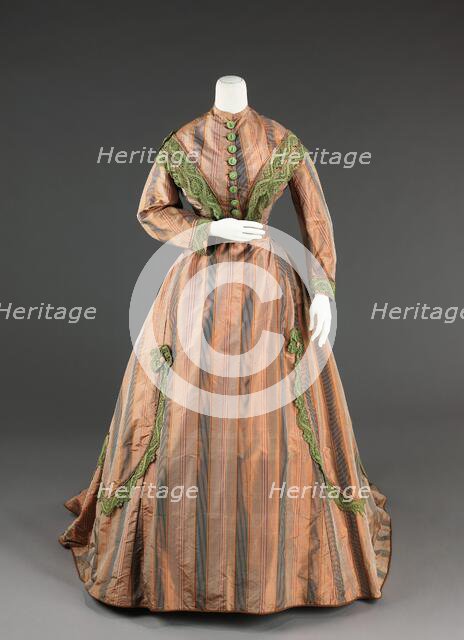 Afternoon dress, American, ca. 1865. Creator: Unknown.