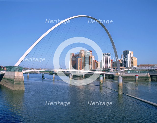 Millennium Bridge and Baltic Art Gallery, Gateshead, Tyne & Wear.