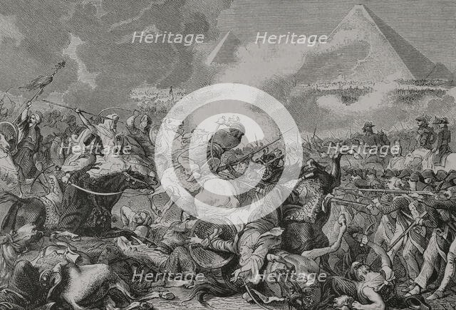 Napoleonic Wars: Charge of the Mamluks, Battle of the Pyramids (21 July 1798), 1879.  Creator: Auguste Pontenier.