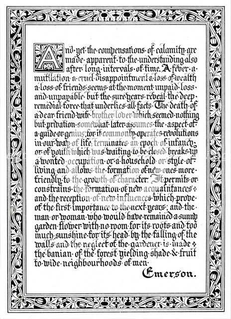 Compensations Quotation from Emerson', c1917, (1917). Artist: Ralph Waldo Emerson.