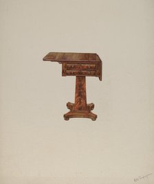 Mahogany Sewing Table, c. 1941. Creator: Anne B. Trepagnier.