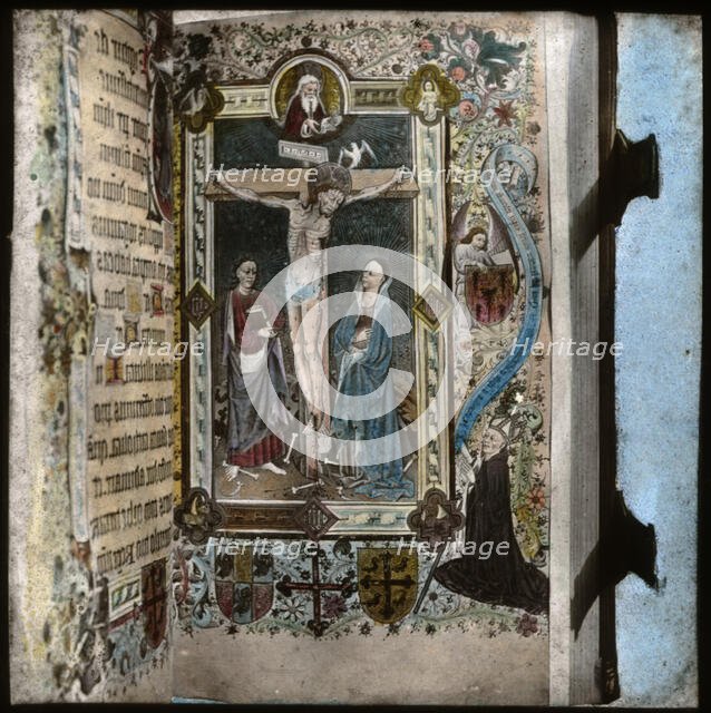 An illuminated manuscript showing the Crucifixion. Creator: Henry Taunt.