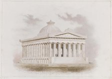 U. S. Custom House, New York (perspective), 1834. Creators: Ithiel Town, Alexander Jackson Davis.