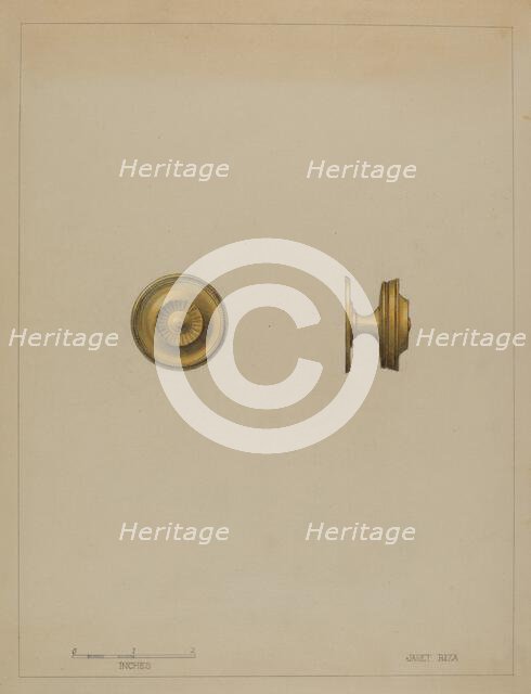 Drawer Pull, c. 1936. Creator: Janet Riza.