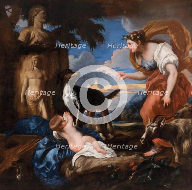 The Finding of Cyrus. Creator: Castiglione, Giovanni Benedetto (1610-1665).