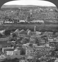 'Jerusalem the Holy City, rescued from the Turks', Palestine, World War I, c1917-1918. Artist: Realistic Travels Publishers