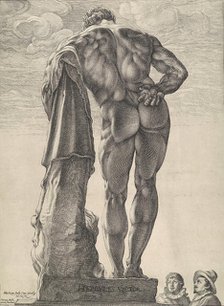 Farnese Hercules, ca. 1592, dated 1617., ca. 1592, dated 1617. Creator: Hendrik Goltzius.