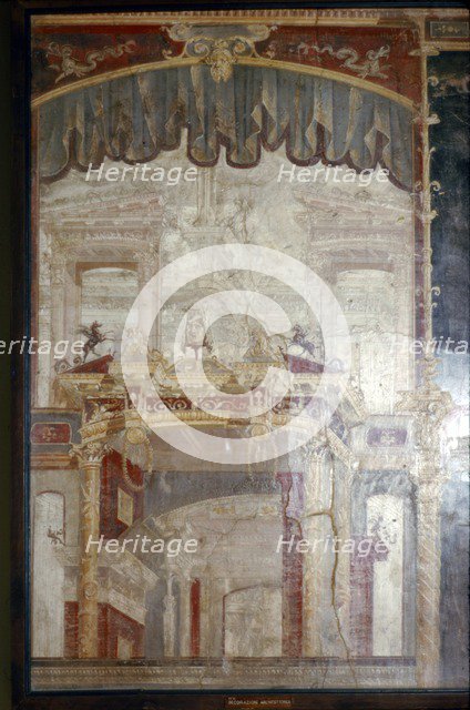 Architectural Fresco, Pompeii, c1st century. Creator: Unknown.