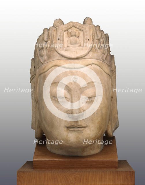 Head of Guanyin, late Northern Qi/Sui dynasty, late 6th century. Creator: Unknown.