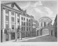 Gate House, Middle Temple, City of London, 1800. Artist: Anon