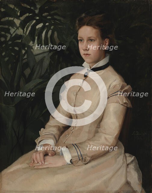 Portrait of the Artist's Sister Ellen Edelfelt, 1876. Creator: Albert Edelfelt.