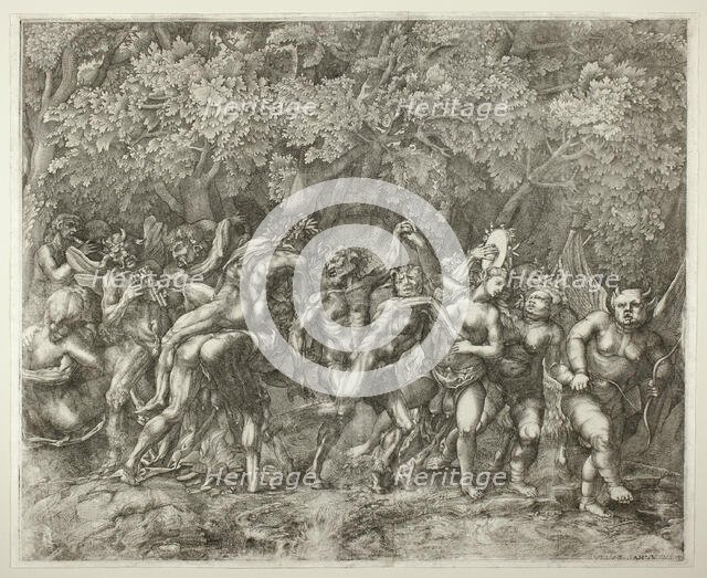 Bacchanal, c.1550. Creator: Giulio Sanuto.
