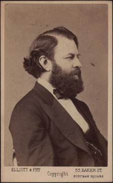 Portrait of the violinist and composer Joseph Joachim (1831-1907) , c. 1875. Creator: Photo studio Elliott & Fry, London  .