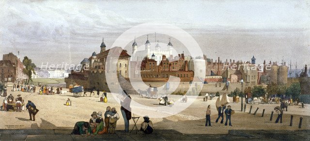 Tower of London, 1842. Artist: Thomas Shotter Boys
