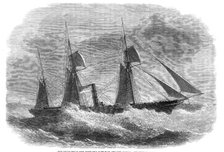The Union Steam-ship Company's Cape Mail steamer Briton, 1861. Creator: Edwin Weedon.