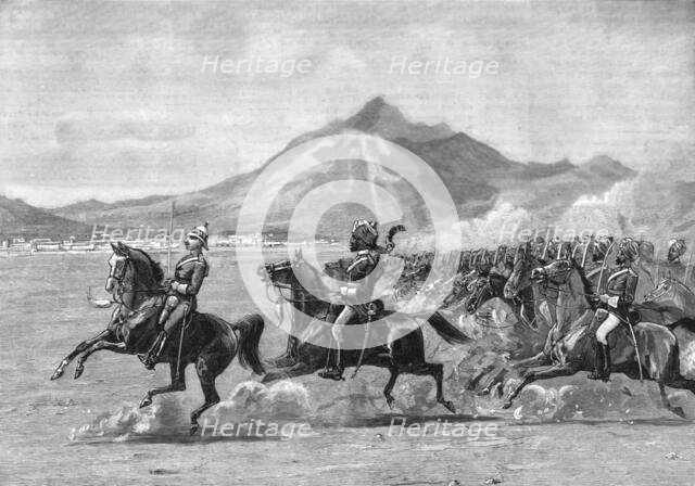 ''Farewell Review before H.R.H. the Duke of Connaught at Quetta; The 5th Bombay Native...', 1890. Creator: Unknown.