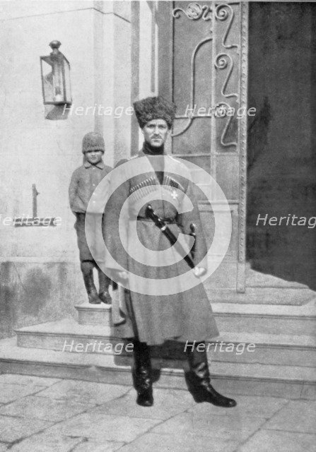 Grand Duke Michael Alexandrovich of Russia in cossack uniform, 1917. Artist: Unknown