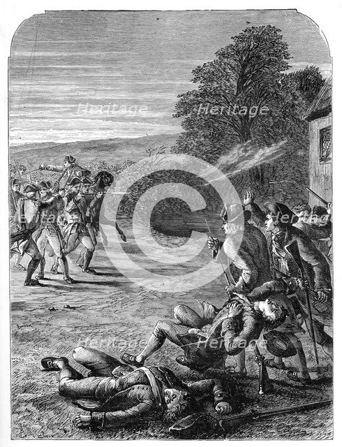 The Battles of Lexington and Concord, 19 April 1775, (1872). Artist: Unknown