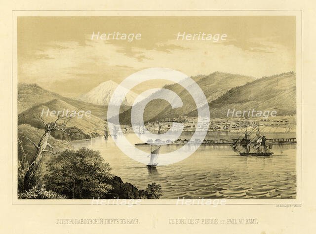 Port of Petropavlovsk, Kamchatka, 1856. Creator: Ivan Dem'ianovich Bulychev.