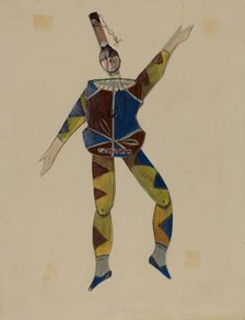 Dancing Doll: Harlequin, c. 1936. Creator: Mina Lowry.