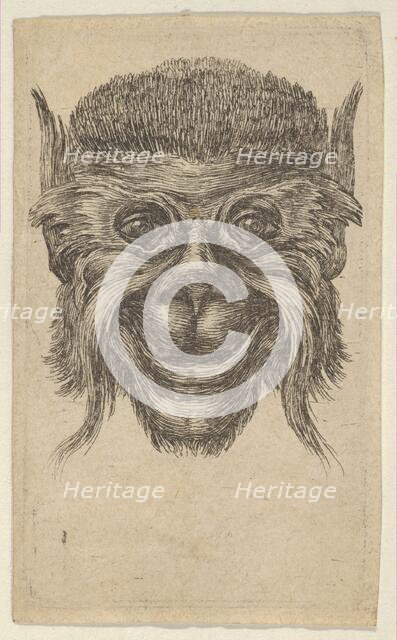 Monkey Mask, from Divers Masques, ca. 1635-45. Creator: Francois Chauveau.