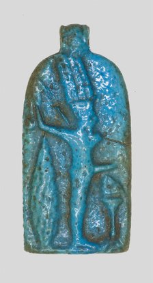 Amulet of the God Amun-Ra Kamutef, Egypt, Late Period, Dynasty 26-31 (664-332 BCE). Creator: Unknown.