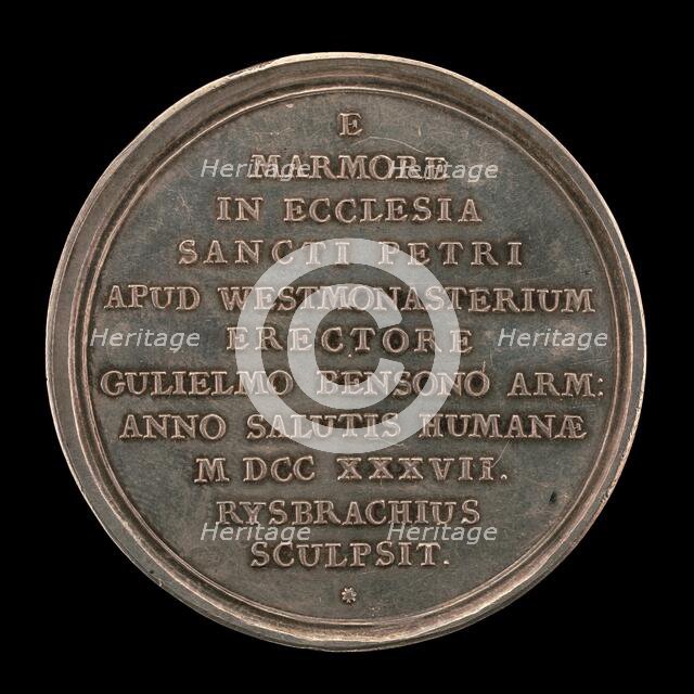 Inscription [reverse], 1737. Creator: John Sigismund Tanner.