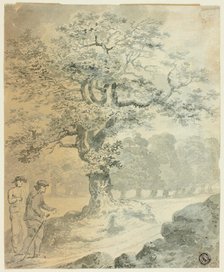 Landscape with Two Male Figures, n.d. Creator: Unknown.