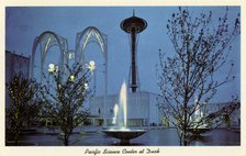 Pacific Science Center at dusk, Seattle, Washington, USA, 1963. Artist: Unknown