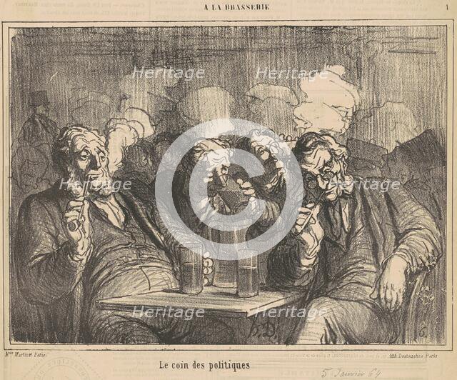 Le coin des politiques, 19th century. Creator: Honore Daumier.