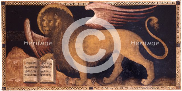 The Lion of Saint Mark. Artist: Jacobello del Fiore (ca 1370 – 1439)