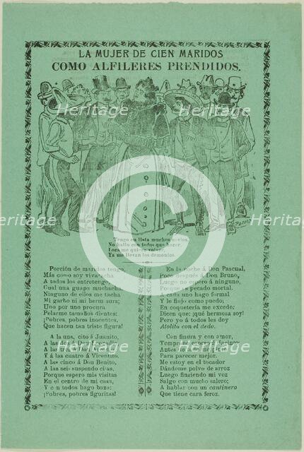 The Woman with 100 Husbands, 1901. Creator: José Guadalupe Posada.