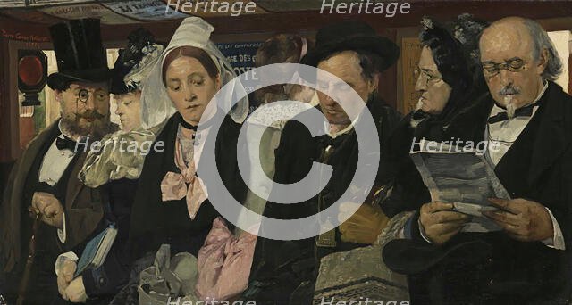 In an Omnibus, 1877. Creator: Carrière-Belleuse, Pierre (1851-1933).