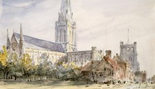 'Chichester Cathedral', Sussex, c1796-1837. Artist: John Constable